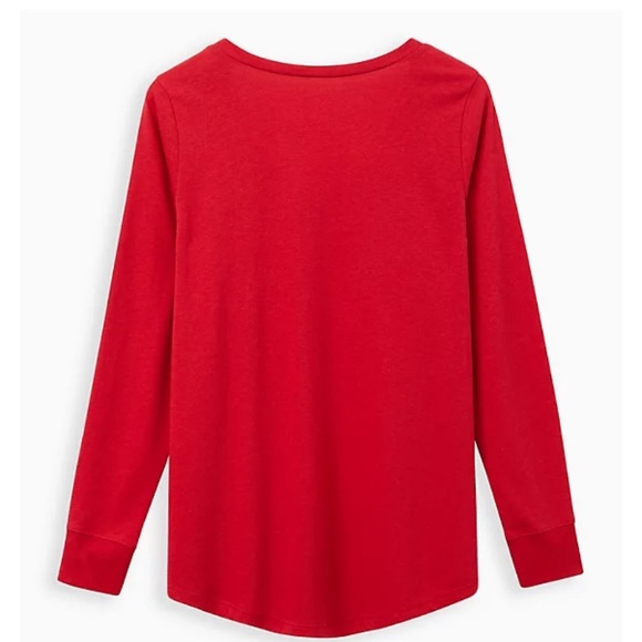 NEW torrid V neck red top - Picture 2 of 8